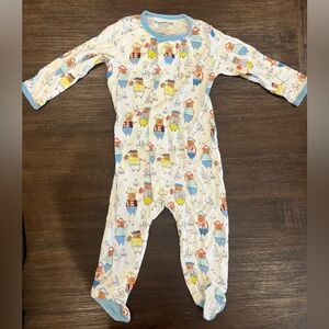 Magnetic Me White Baby Footie with Adorable Bear Pirate Theme Print | 3-6M